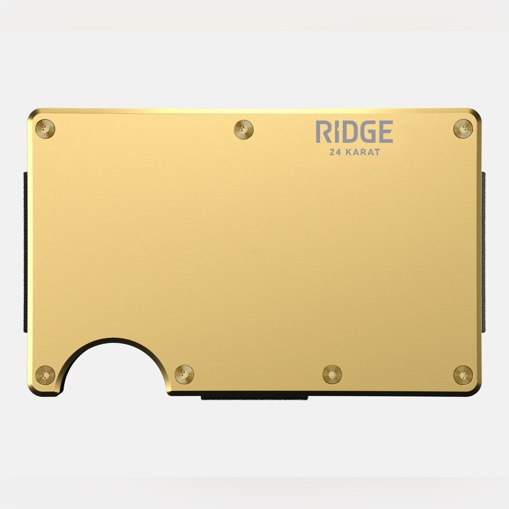 Ridge 24k Gold Wallet w/Cash Strap, New in Box, Sold Out Online, NWT